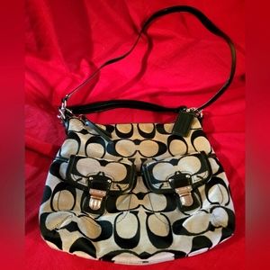 Black and Gray Coach Bag